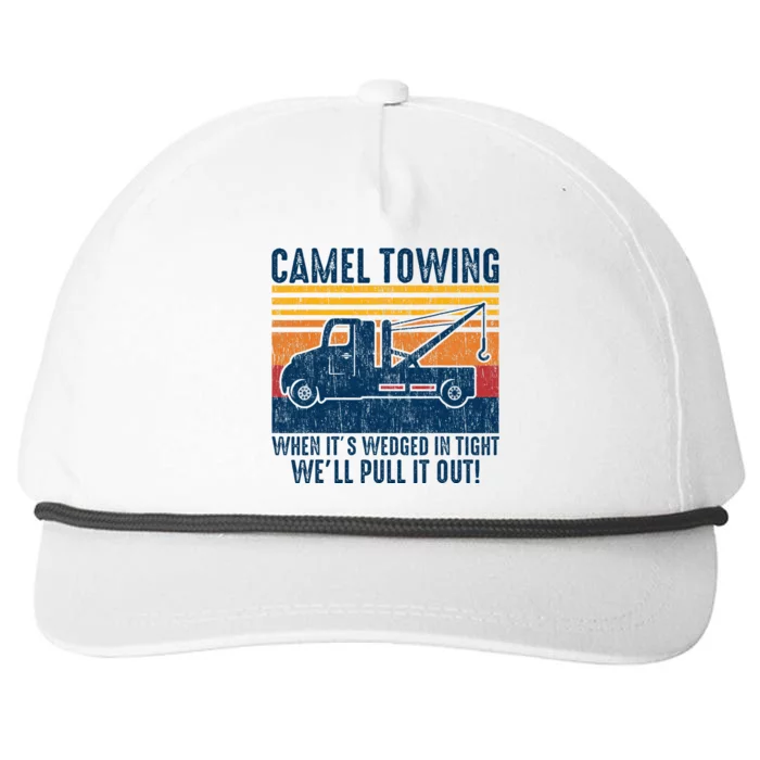 Camel Towing Funny Tow Truck Snapback Five-Panel Rope Hat