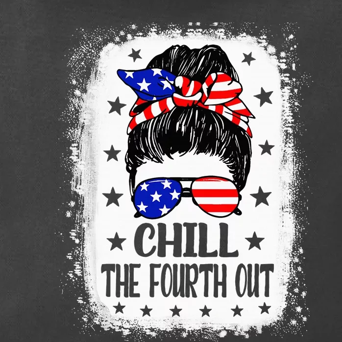 Chill The Fourth Out Funny Patriotic 4th Of July Zip Tote Bag