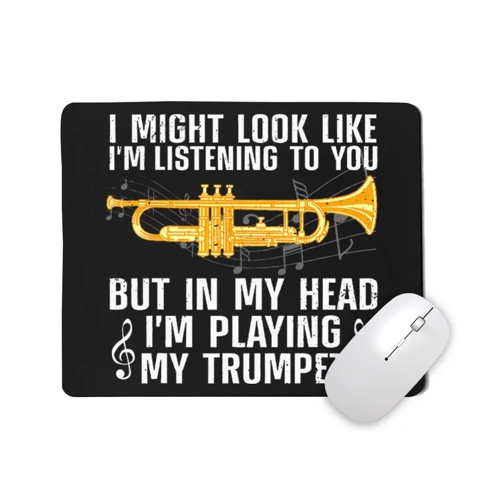 Cool Trumpet For Men Women Trumpet Player Marching Band Geek Mousepad