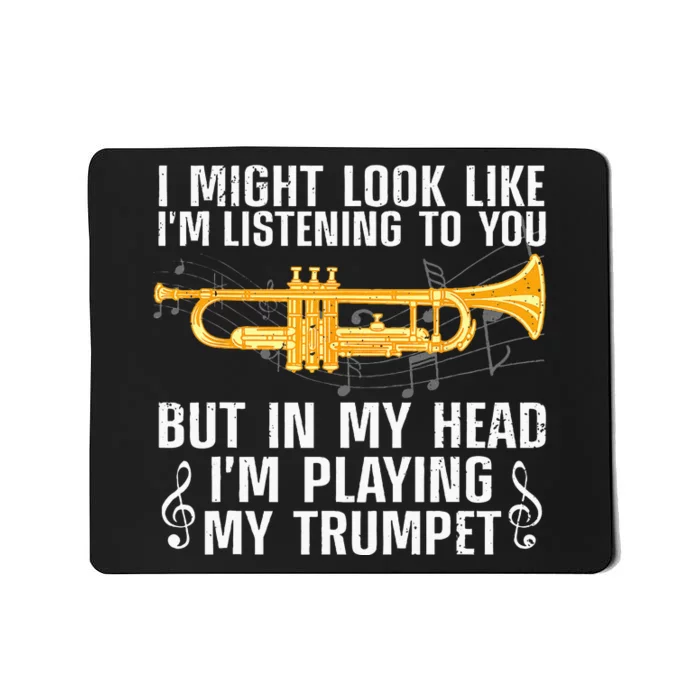 Cool Trumpet For Men Women Trumpet Player Marching Band Geek Mousepad