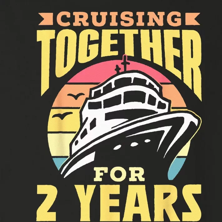 Cruising Together For 2 Years Marriage Cruise Anniversary Toddler Long Sleeve Shirt