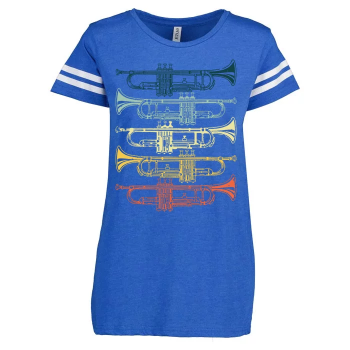 Cool Trumpet For Men Women Marching Band Musician Jazz Music Enza Ladies Jersey Football T-Shirt