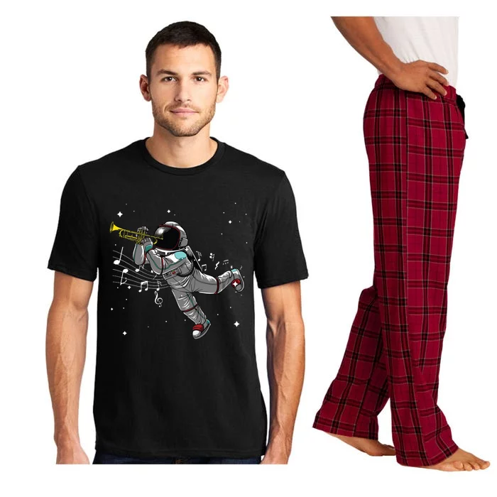 Cool Trumpet For Men Women Astronaut Trumpet Player Musician Pajama Set