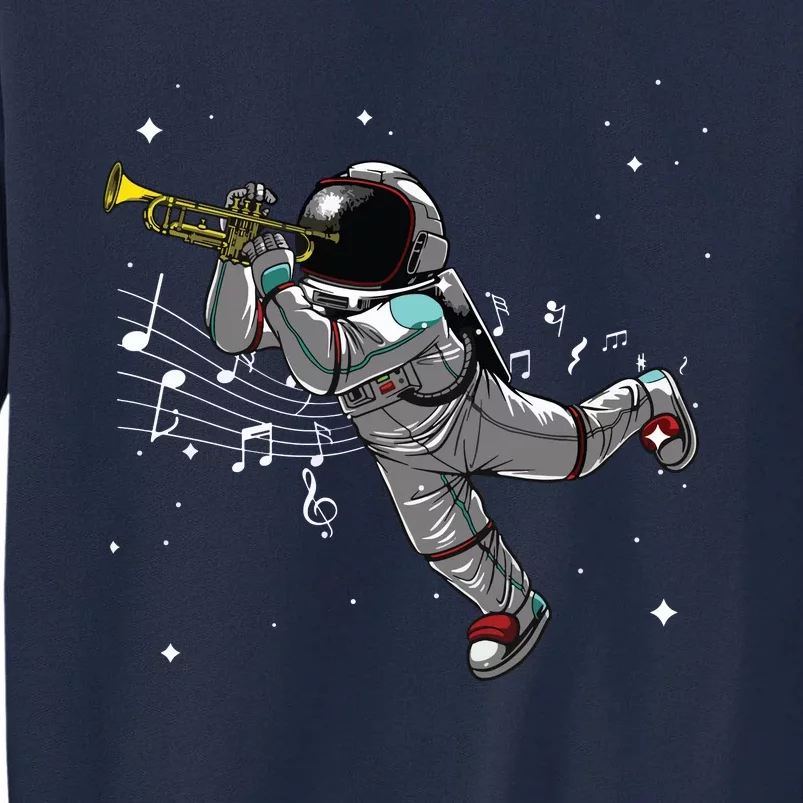 Cool Trumpet For Men Women Astronaut Trumpet Player Musician Tall Sweatshirt