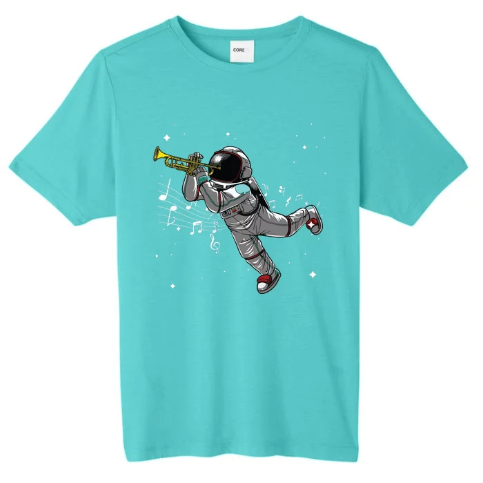 Cool Trumpet For Men Women Astronaut Trumpet Player Musician ChromaSoft Performance T-Shirt