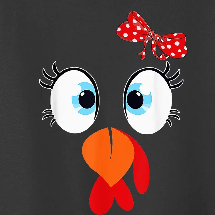 Cute Turkey Face Thanksgiving I'm Thankful Family Costume Toddler T-Shirt