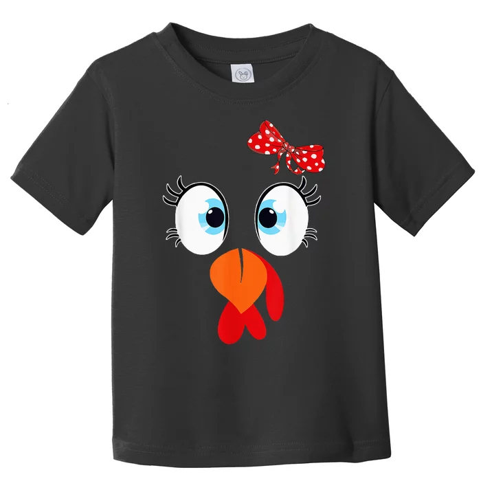 Cute Turkey Face Thanksgiving I'm Thankful Family Costume Toddler T-Shirt