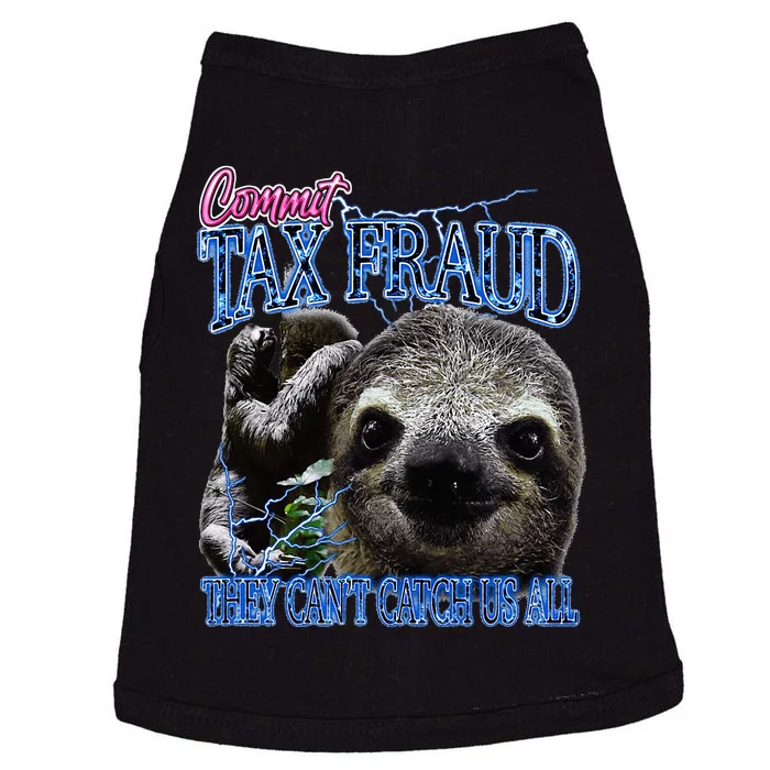 Commit Tax Fraud Retro Bootleg Rap Sloth Streetwear Doggie Tank