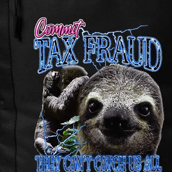 Commit Tax Fraud Retro Bootleg Rap Sloth Streetwear Daily Commute Backpack