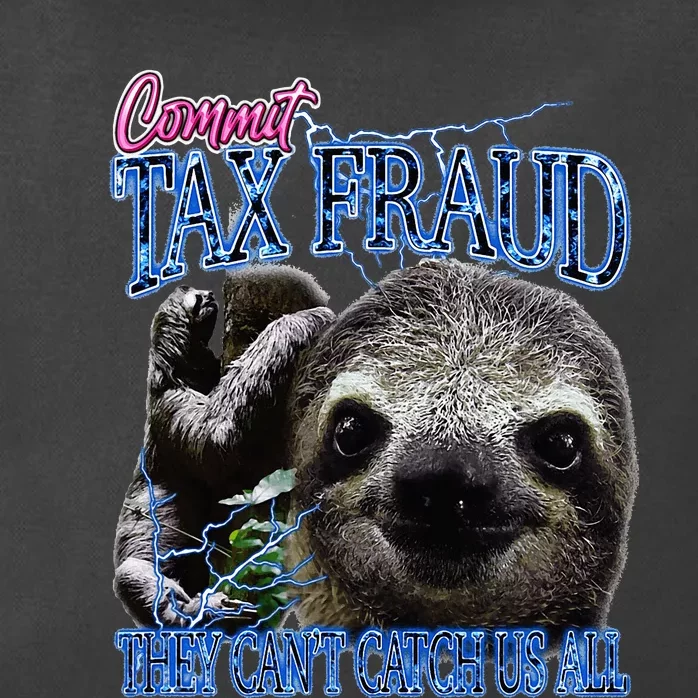 Commit Tax Fraud Retro Bootleg Rap Sloth Streetwear Zip Tote Bag