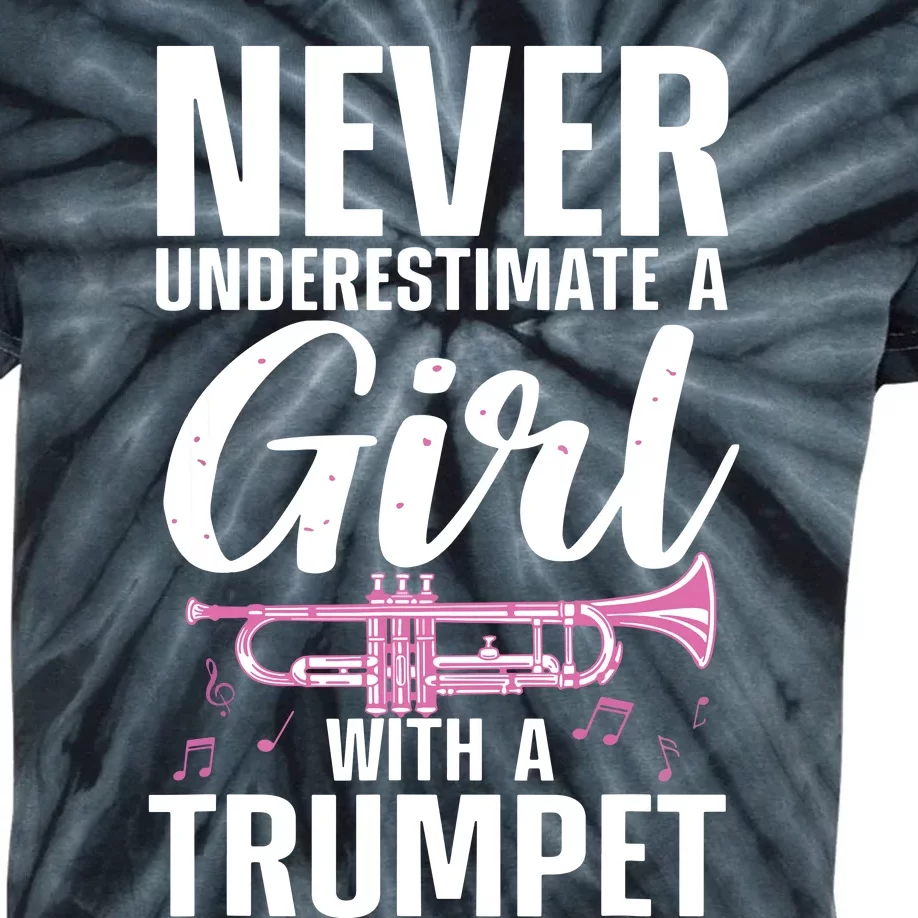 Cool Trumpet For Women Girl Marching Band Trumpet Player Kids Tie-Dye T-Shirt