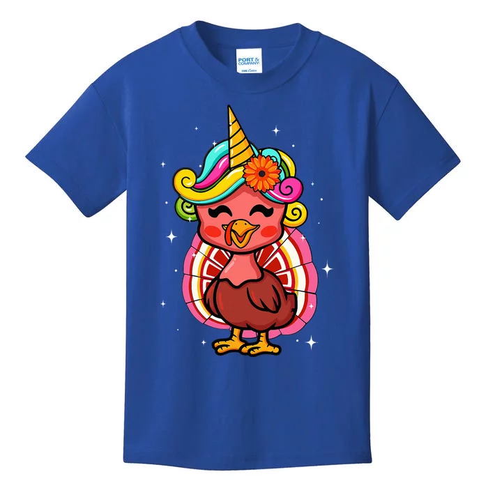 Cute Turkicorn Family Matching Thanksgiving Kids T-Shirt