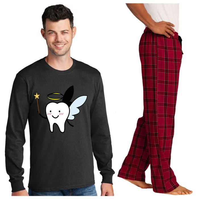 Cut Tooth Fairy For Dental Assistant Dental Hygienis Gift Long Sleeve Pajama Set