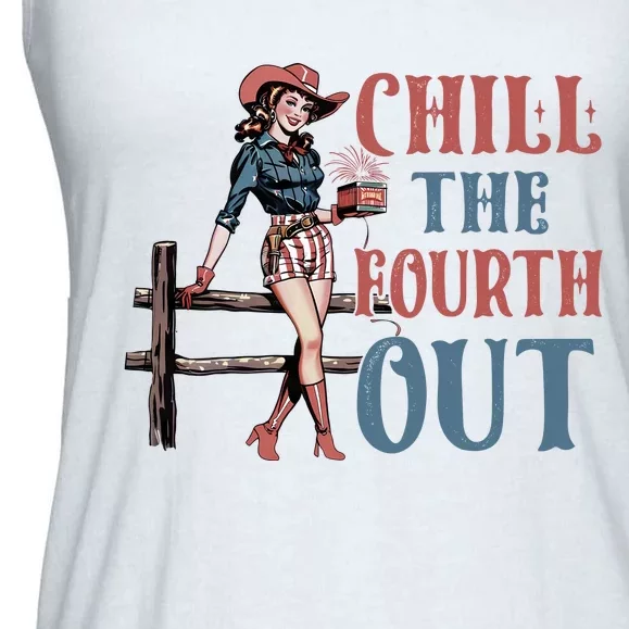 Chill The Fourth Out American Girl Ladies Essential Flowy Tank