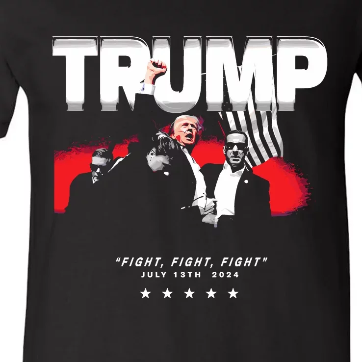 Ctespn Trump Fight Fight Fight July 13th 2024 V-Neck T-Shirt