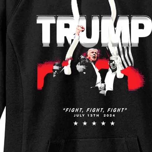 Ctespn Trump Fight Fight Fight July 13th 2024 Women's Fleece Hoodie