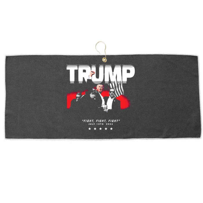 Ctespn Trump Fight Fight Fight July 13th 2024 Large Microfiber Waffle Golf Towel