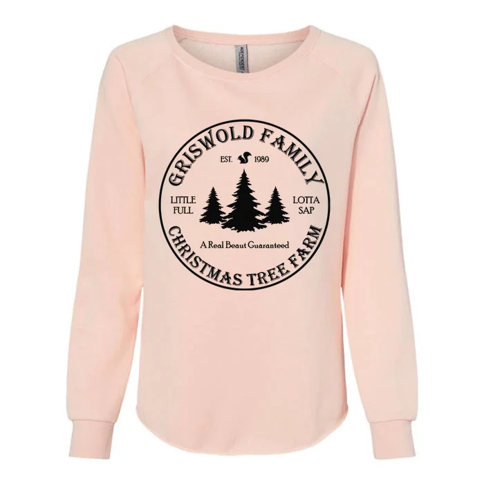 Christmas Tree Farm Griswold Womens California Wash Sweatshirt