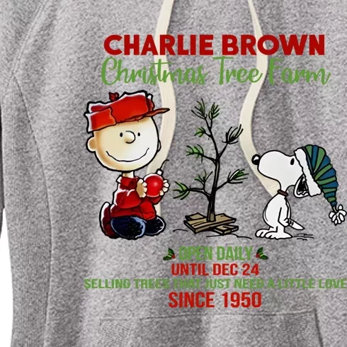 Christmas Tree Farm Open Daily Until Dec 24 Selling Since 1950 Women's Fleece Hoodie