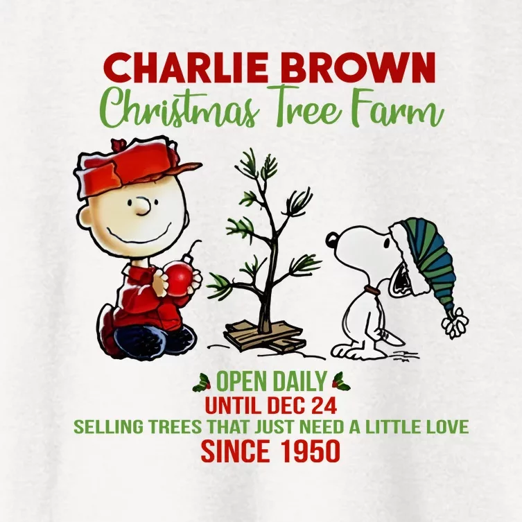 Christmas Tree Farm Open Daily Until Dec 24 Selling Since 1950 Women's Crop Top Tee