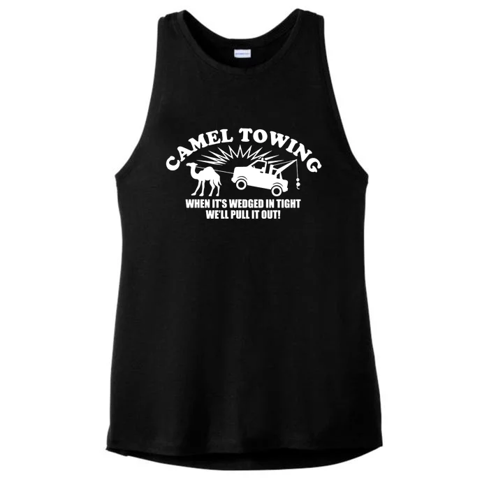 Camel Towing Funny Ladies Tri-Blend Wicking Tank