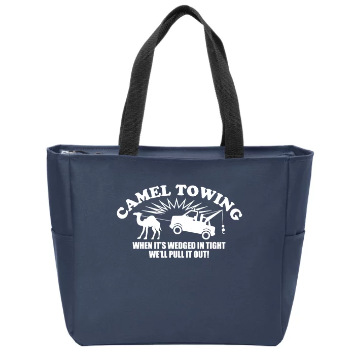 Camel Towing Funny Zip Tote Bag