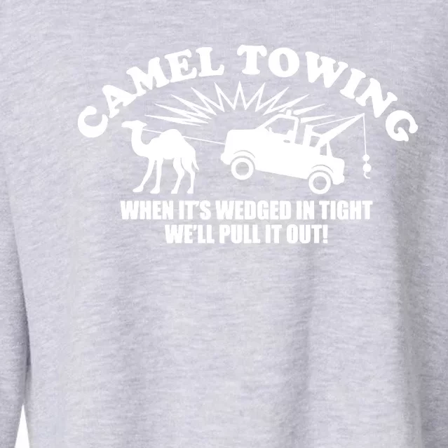 Camel Towing Funny Cropped Pullover Crew