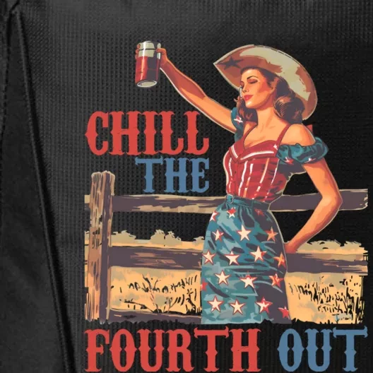 Chill The Fourth Out Patriotic Cowgirl City Backpack