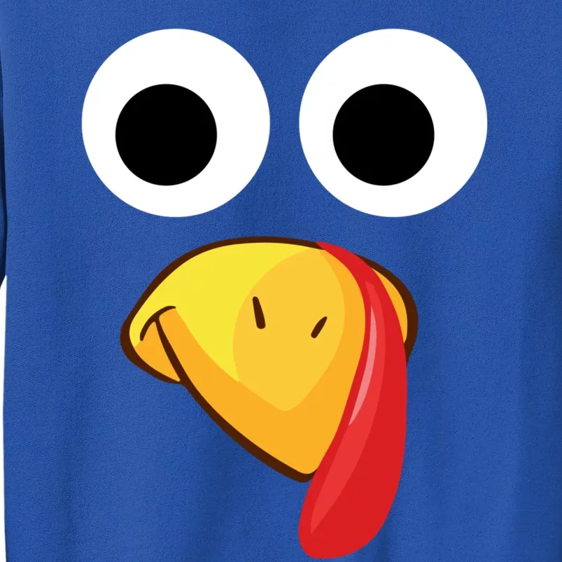 Cute Turkey Face Funny Funny Gift Tall Sweatshirt