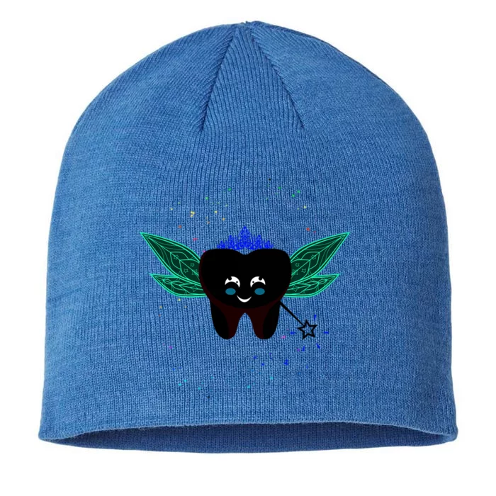 Cute Tooth Fairy Art Funny Dental Hygienist Fantasy Folk Gift 8 1/2in Sustainable Knit Beanie