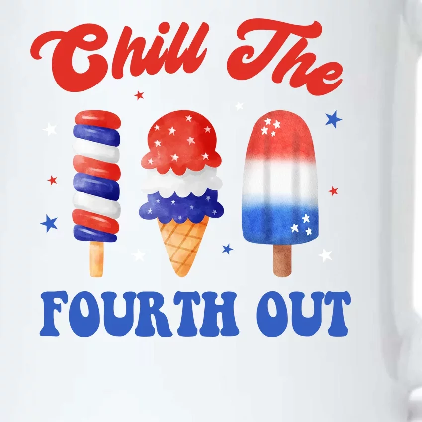 Chill The Fourth Out Funny 4th Of July Icecream Black Color Changing Mug