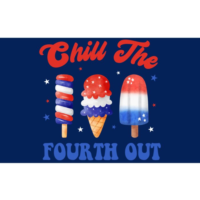 Chill The Fourth Out Funny 4th Of July Icecream Bumper Sticker