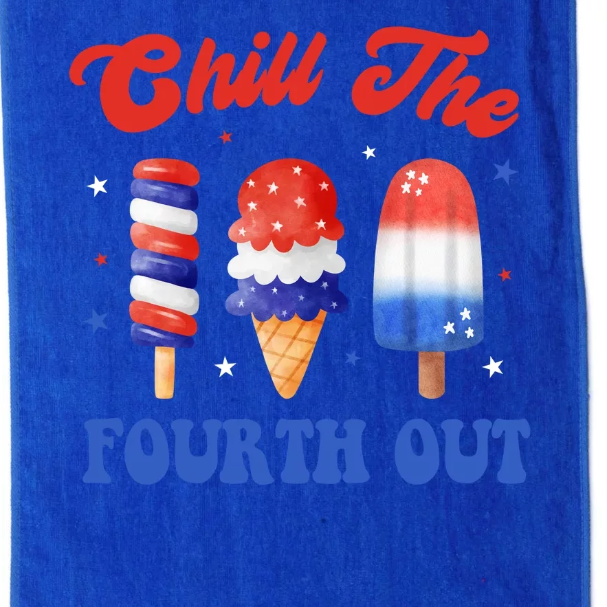 Chill The Fourth Out Funny 4th Of July Icecream Platinum Collection Golf Towel