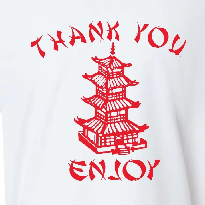 Chinese Takeaway Food Thank You Enjoy Sueded Cloud Jersey T-Shirt