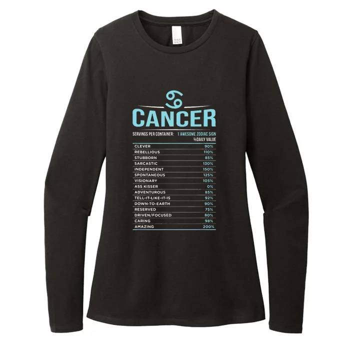 Cancer Traits Facts Horoscope Zodiac Astrological Sign Gift Womens CVC Long Sleeve Shirt