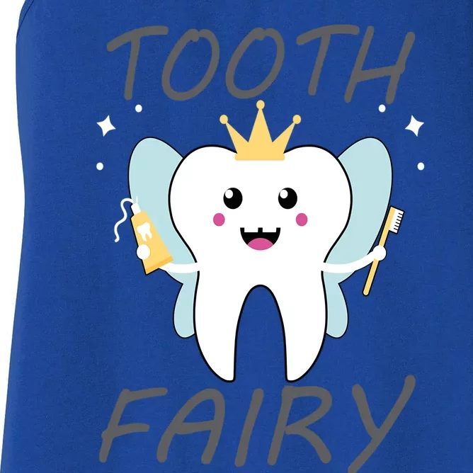 Cute Tooth Fairy Costume For Dental Dentist Hygienist Funny Great Gift Women's Racerback Tank