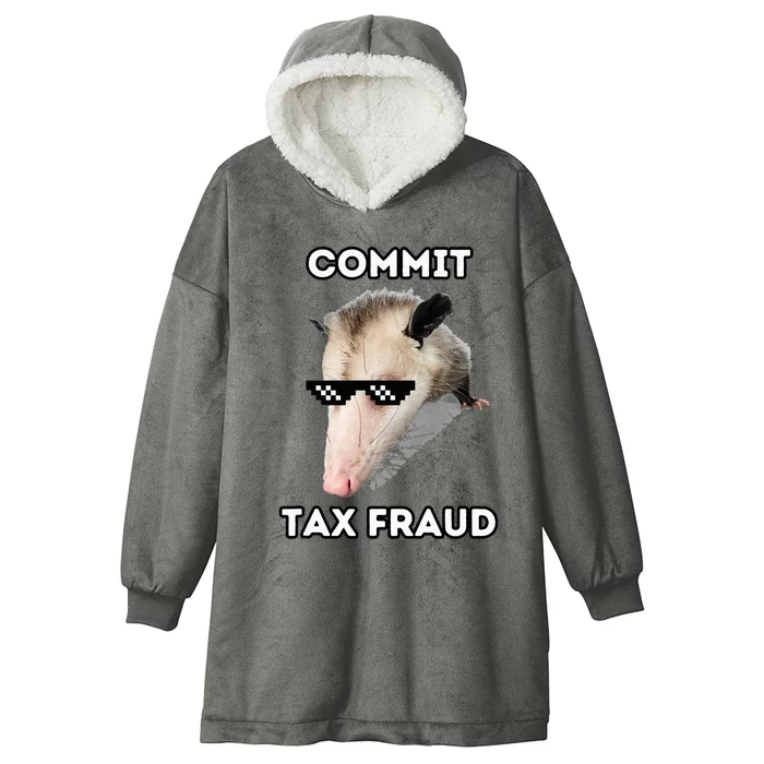 Commit Tax Fraud Hooded Wearable Blanket