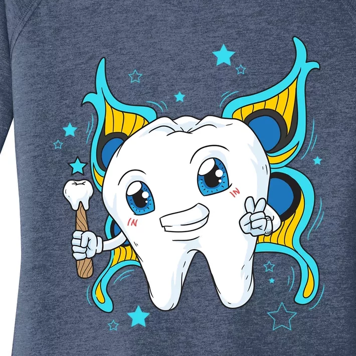 Cute Tooth Fairy Dental Assistant Dentist Gift Women's Perfect Tri Tunic Long Sleeve Shirt