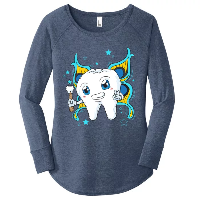 Cute Tooth Fairy Dental Assistant Dentist Gift Women's Perfect Tri Tunic Long Sleeve Shirt