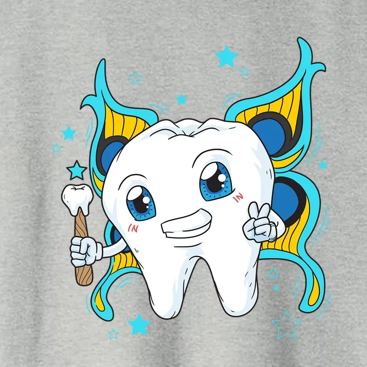 Cute Tooth Fairy Dental Assistant Dentist Gift Women's Crop Top Tee