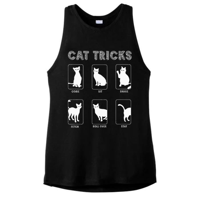 Cat Tricks Funny Kitten Kitty Pet Owner Gift Ladies Tri-Blend Wicking Tank