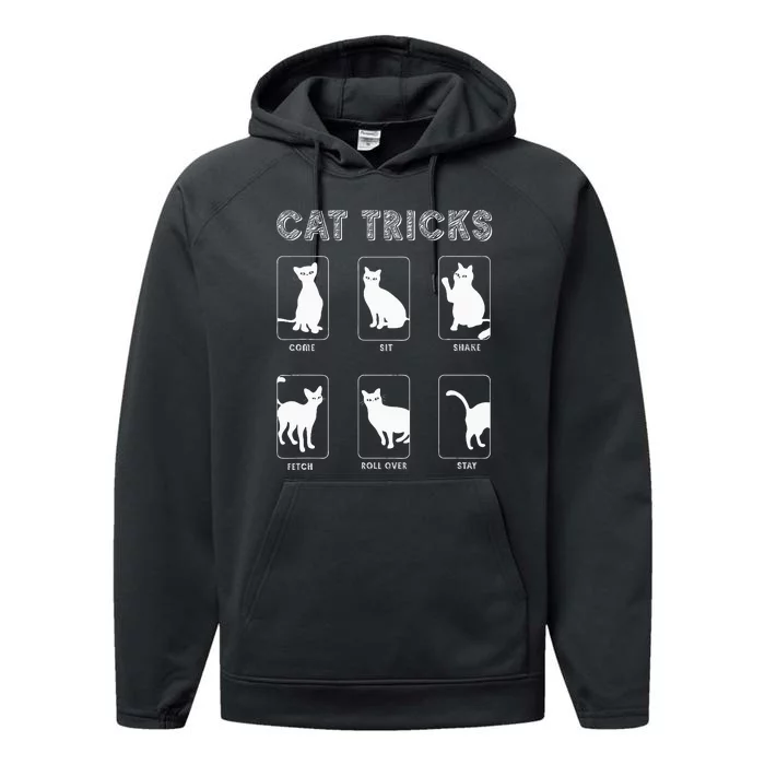 Cat Tricks Funny Kitten Kitty Pet Owner Gift Performance Fleece Hoodie