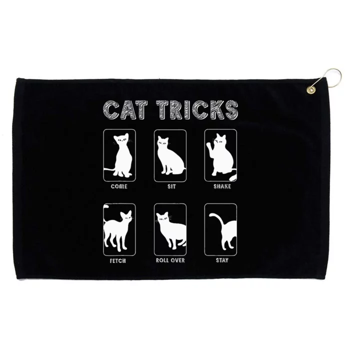 Cat Tricks Funny Kitten Kitty Pet Owner Gift Grommeted Golf Towel