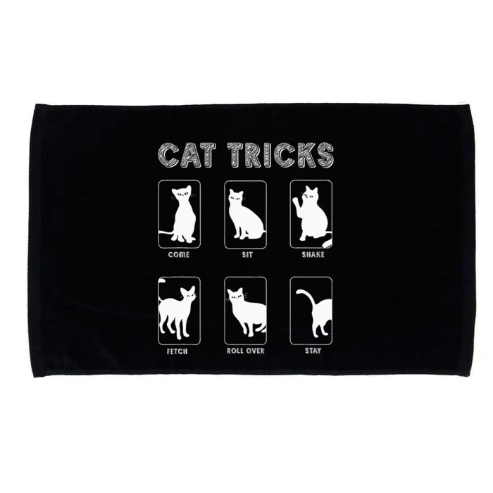 Cat Tricks Funny Kitten Kitty Pet Owner Gift Microfiber Hand Towel