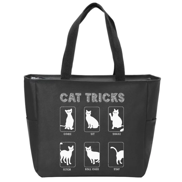 Cat Tricks Funny Kitten Kitty Pet Owner Gift Zip Tote Bag