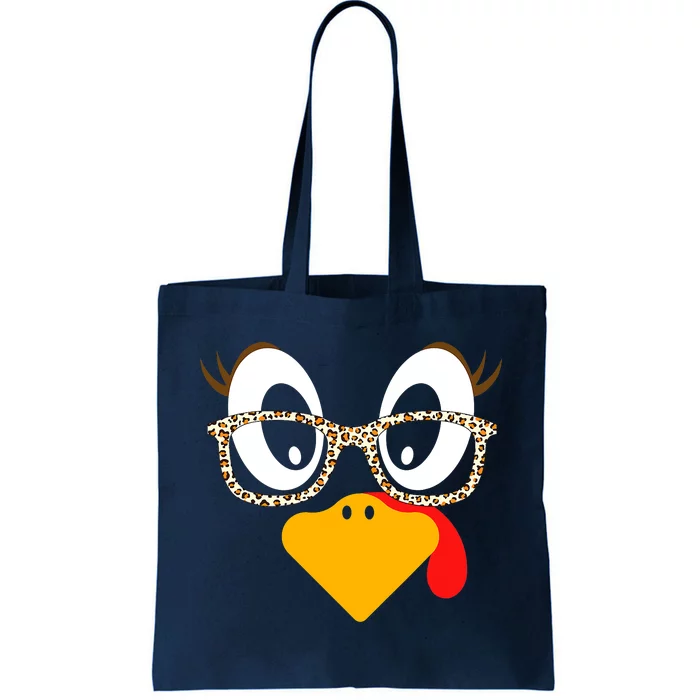 Cute Turkey Face Thanksgiving I'm Thankful Family Costume Tote Bag