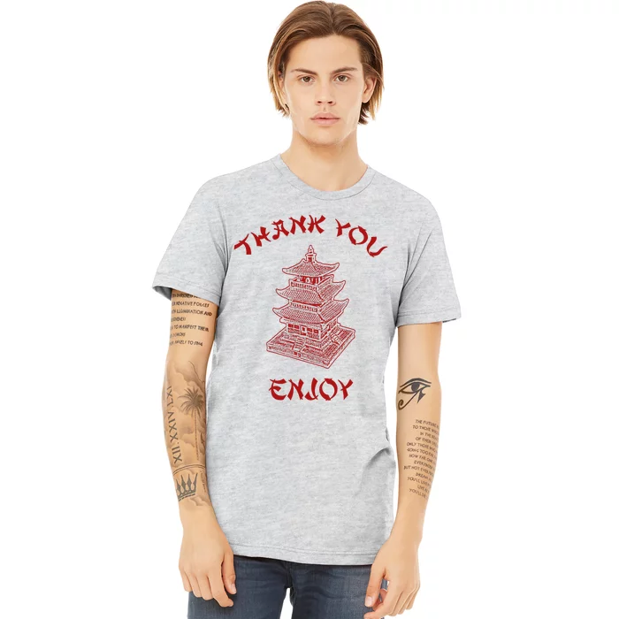 Chinese Takeout Food Thank You Box For Chef Asian Cuisine Premium T-Shirt