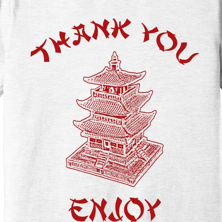 Chinese Takeout Food Thank You Box For Chef Asian Cuisine Premium T-Shirt