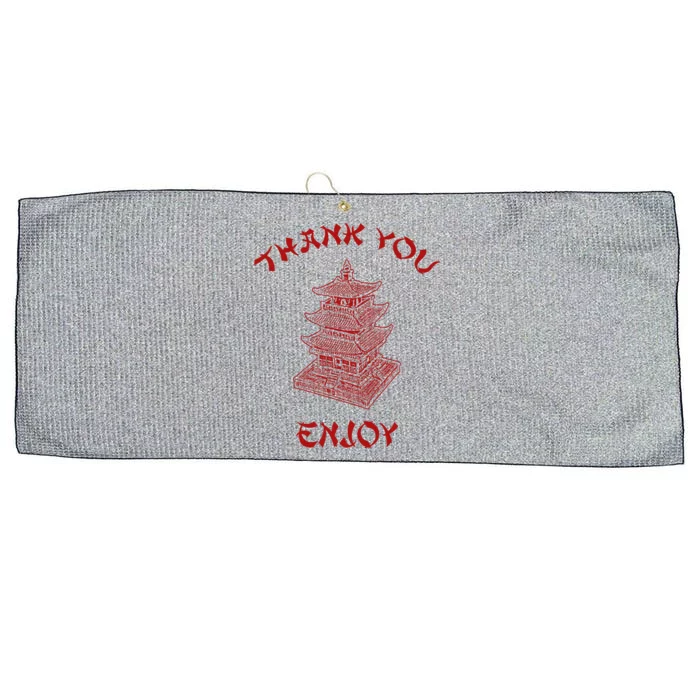 Chinese Takeout Food Thank You Box For Chef Asian Cuisine Large Microfiber Waffle Golf Towel