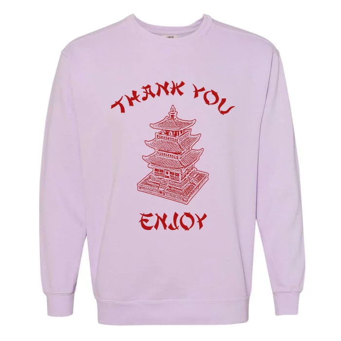 Chinese Takeout Food Thank You Box For Chef Asian Cuisine Garment-Dyed Sweatshirt